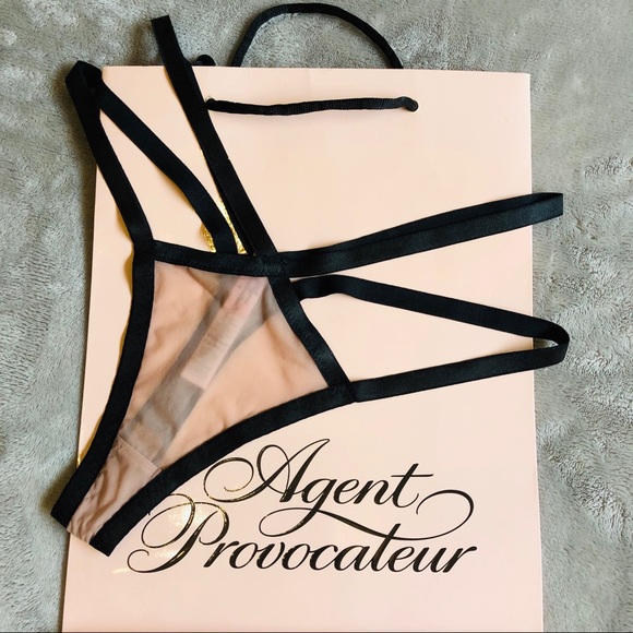 Agent Provocateur Other - NWOT Agent Provocateur Pink & Black Thong Size 3